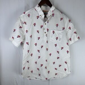 Chubbies Weekend Shirt‎ Mens Parrot Short Sleeve Henley Size Large Popover
